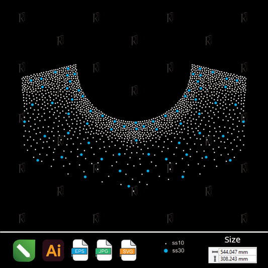 Elegant Rhinestone Gradient Collar – Premium Rhinestone Design by Rhinestone1