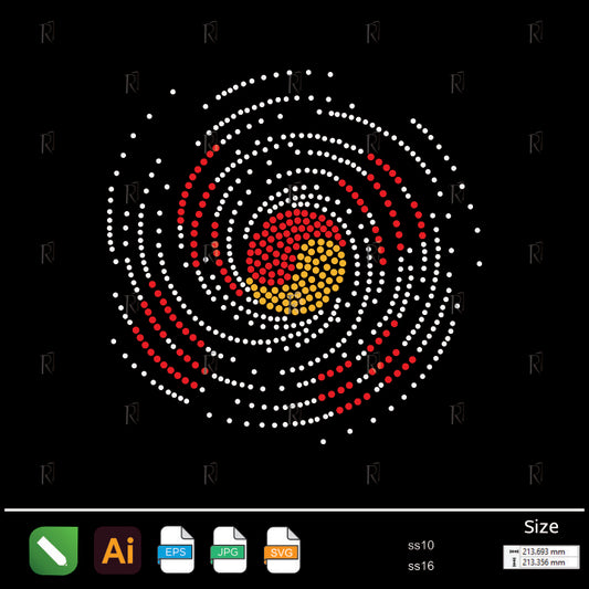 Spiral Energy Burst Rhinestone – Premium Rhinestone Design by Rhinestone1