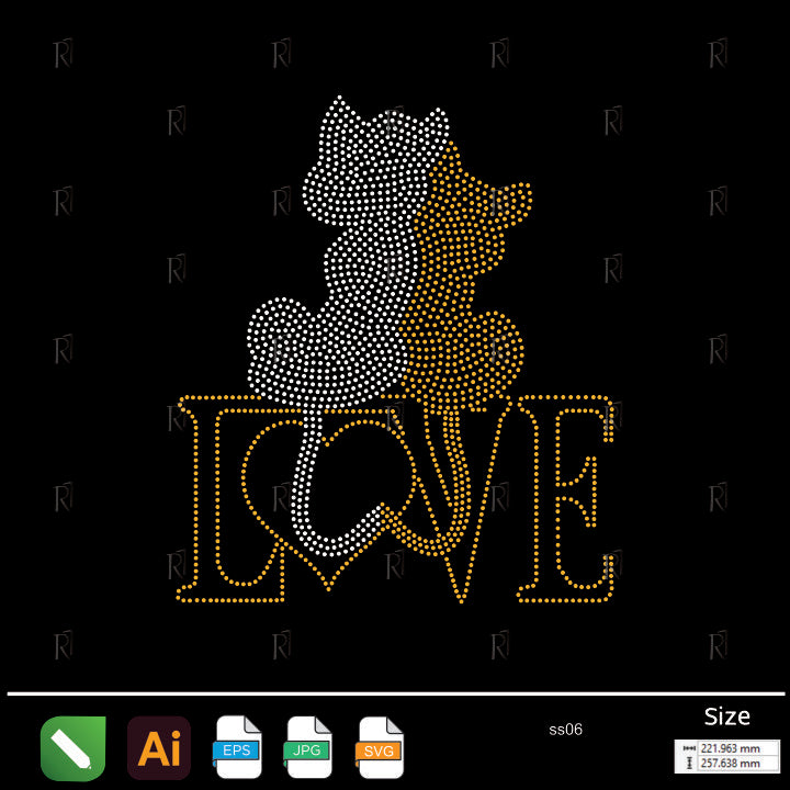 Romantic Cats Love Rhinestone – Premium Rhinestone Design by Rhinestone1