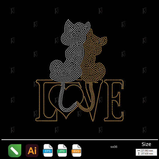Romantic Cats Love Rhinestone – Premium Rhinestone Design by Rhinestone1