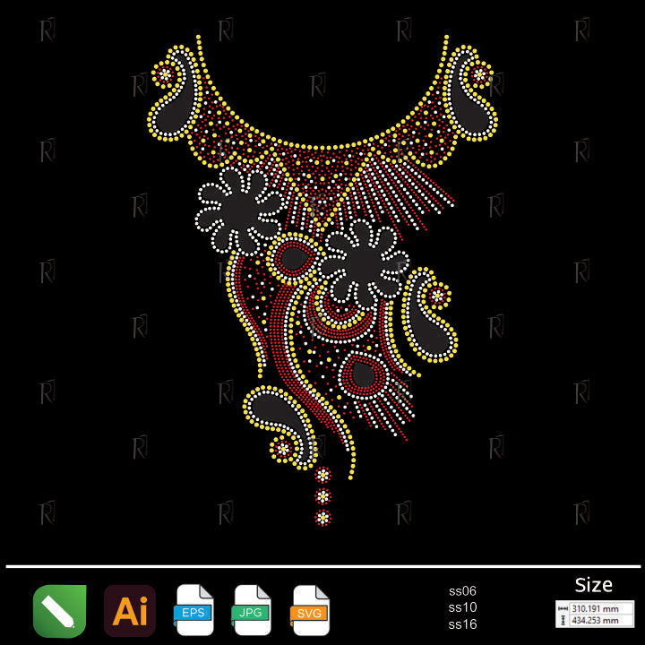 Dynamic Floral Flow Rhinestone – Premium Rhinestone Design by Rhinestone1