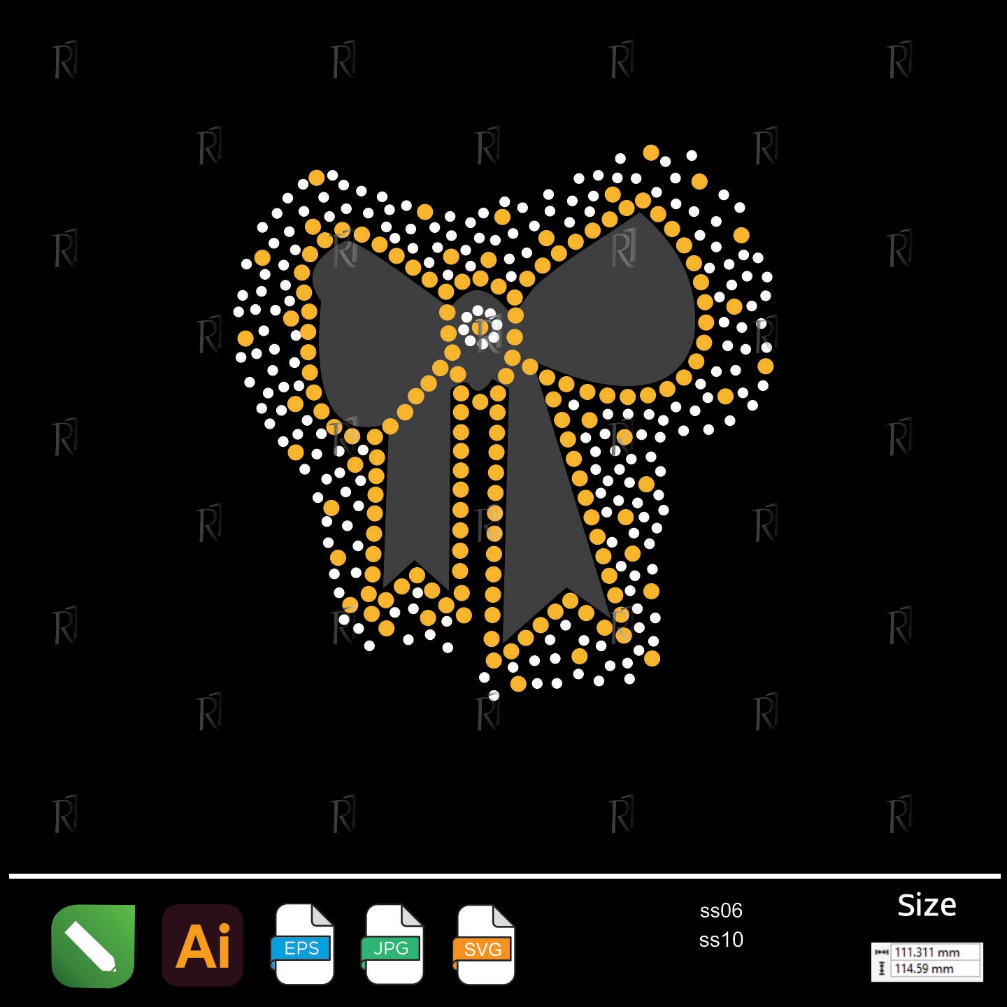 Rhinestone Bow Tie – Premium Rhinestone Design by Rhinestone1