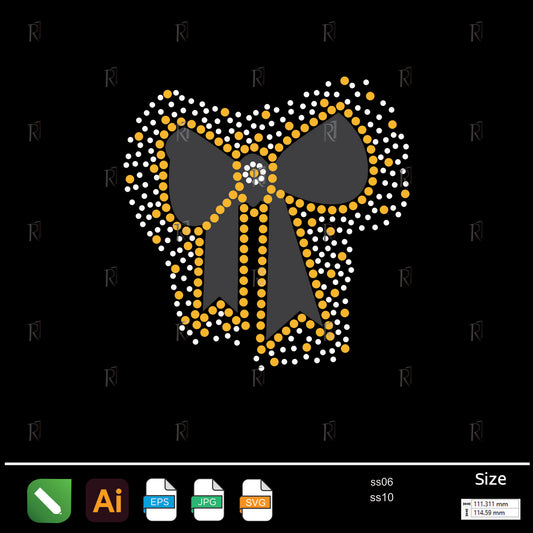 Rhinestone Bow Tie – Premium Rhinestone Design by Rhinestone1
