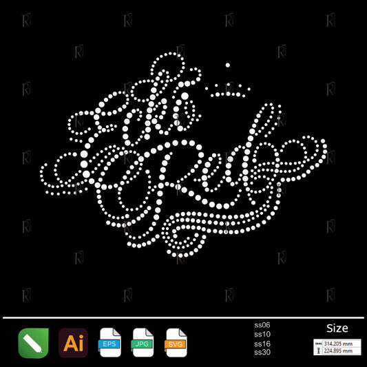 Echo Rule Text Rhinestone – Premium Rhinestone Design by Rhinestone1