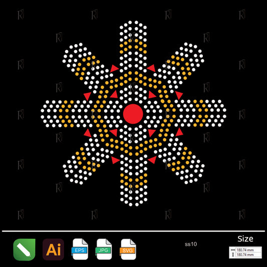 Gear Wheel Rhinestone – Premium Rhinestone Design by Rhinestone1