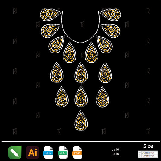 Royal Drops Necklace Rhinestone – Premium Rhinestone Design by Rhinestone1