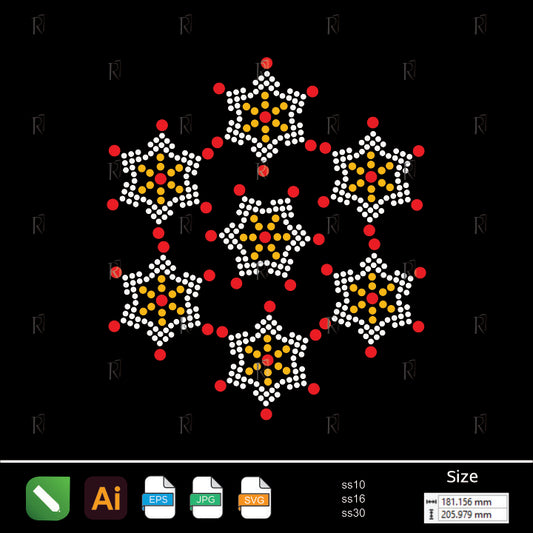 Starlink Cluster Rhinestone Pattern – Premium Rhinestone Design by Rhinestone1