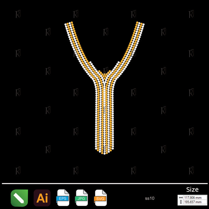 Elegant V-Chain Rhinestone – Premium Rhinestone Design by Rhinestone1