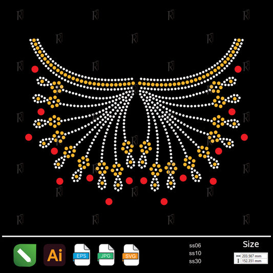 Elegant Drip Necklace Rhinestone – Premium Rhinestone Design by Rhinestone1