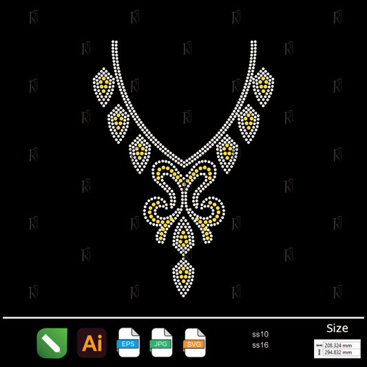 Regal Curve Bloom Rhinestone – Premium Rhinestone Design by Rhinestone1