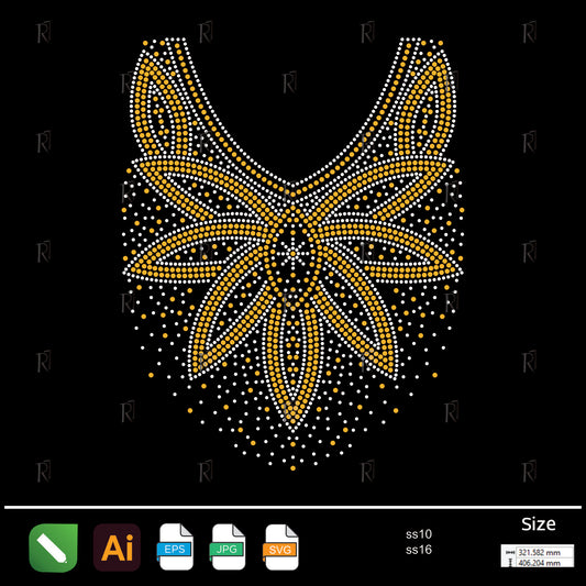 Royal Petal Bloom Rhinestone – Premium Rhinestone Design by Rhinestone1