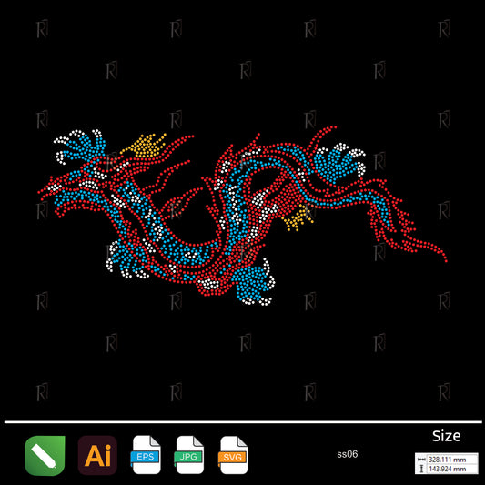 Legendary Dragon Rhinestone – Premium Rhinestone Design by Rhinestone1