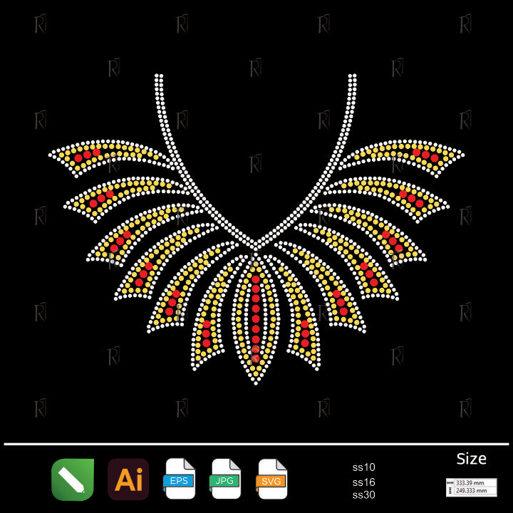 Sunflare Collar Design – Premium Rhinestone Design by Rhinestone1