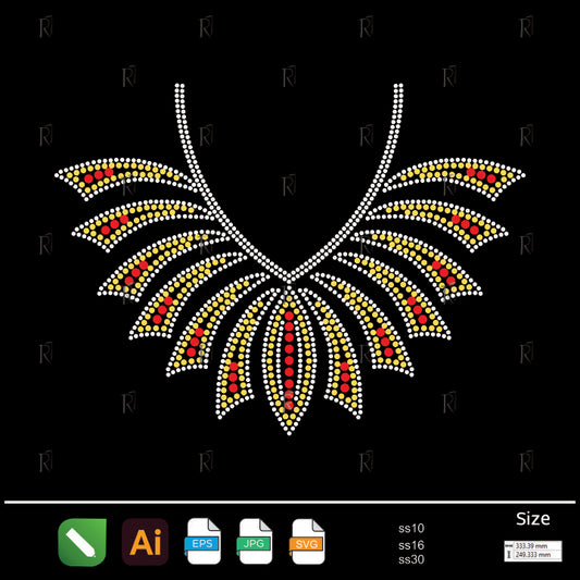 Sunflare Collar Design – Premium Rhinestone Design by Rhinestone1