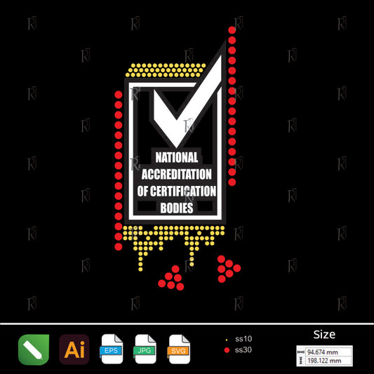 Accreditation Badge Rhinestone – Premium Rhinestone Design by Rhinestone1
