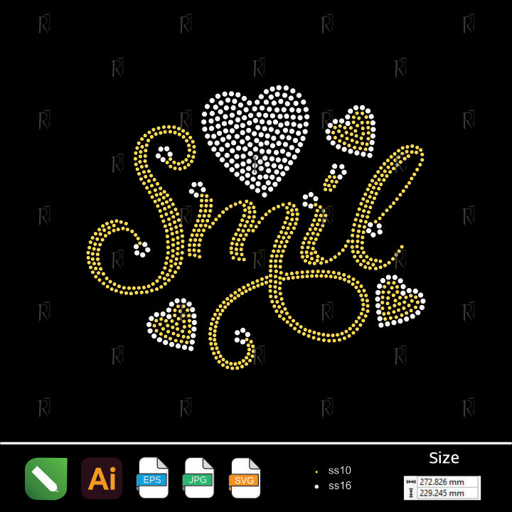 Smile with Hearts Rhinestone Design – Premium Rhinestone Design by Rhinestone1