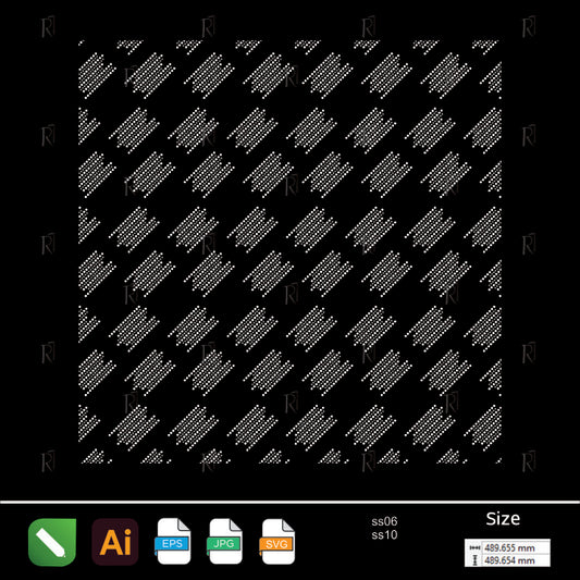 Diagonal Striped Diamonds Rhinestone Pattern – Premium Rhinestone Design by Rhinestone1