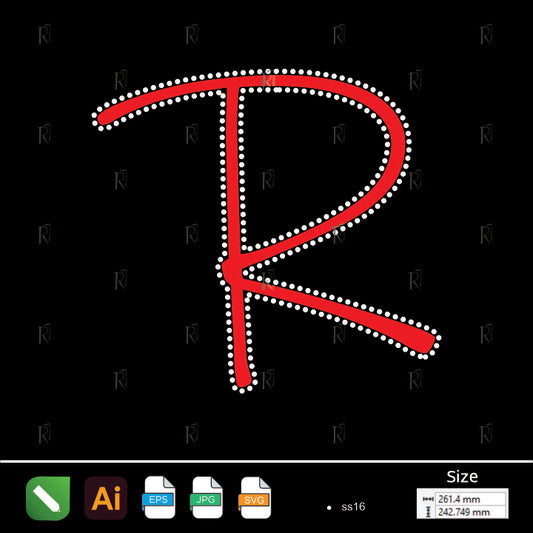 R Shape Rhinestone Neckline – Premium Rhinestone Design by Rhinestone1