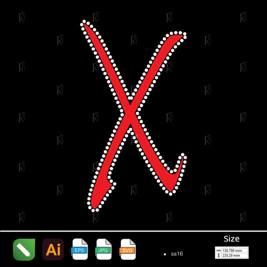 X Shape Rhinestone Neckline – Premium Rhinestone Design by Rhinestone1