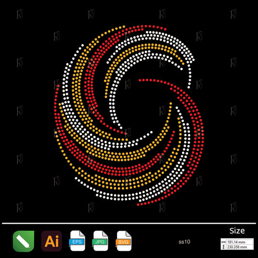 Swirling Vortex Rhinestone – Premium Rhinestone Design by Rhinestone1