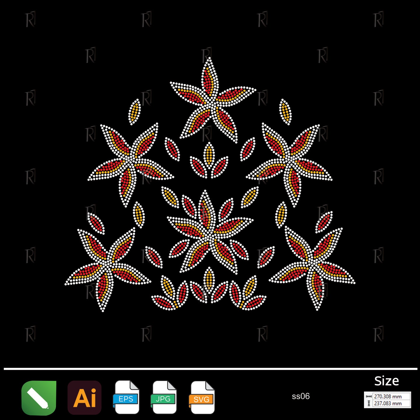 Radiant Star Blossom Rhinestone – Premium Rhinestone Design by Rhinestone1