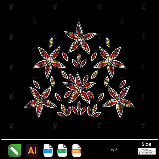 Radiant Star Blossom Rhinestone – Premium Rhinestone Design by Rhinestone1