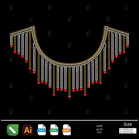 Elegant Fringe Necklace Rhinestone – Premium Rhinestone Design by Rhinestone1