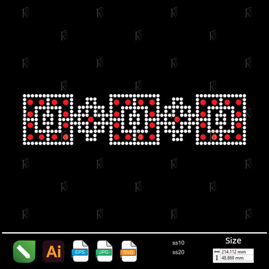 Tribal Geometric Rhinestone Band – Premium Rhinestone Design by Rhinestone1