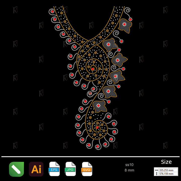 Golden Spiral Cascade Rhinestone – Premium Rhinestone Design by Rhinestone1