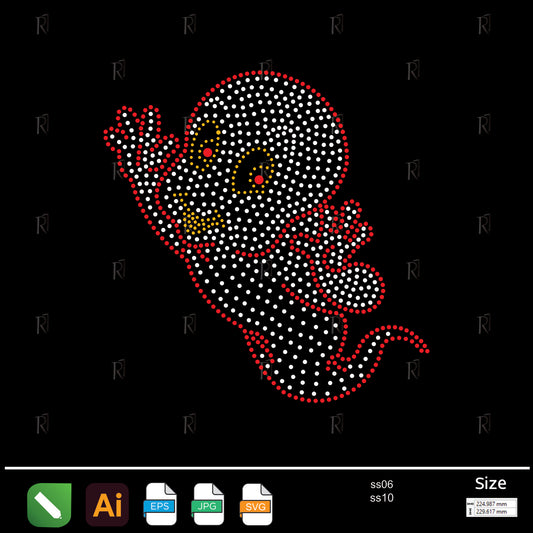 Cute Ghost Rhinestone – Premium Rhinestone Design by Rhinestone1