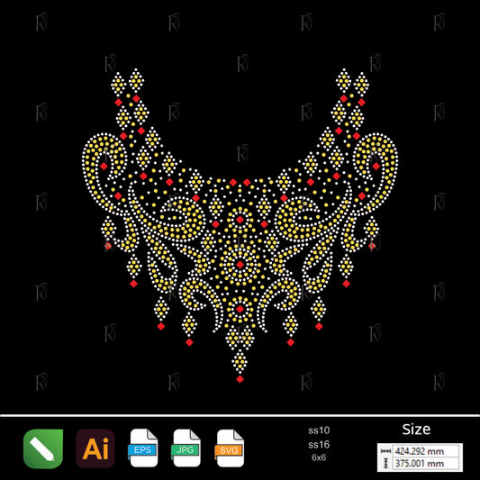 Golden Elegance Necklace – Premium Rhinestone Design by Rhinestone1