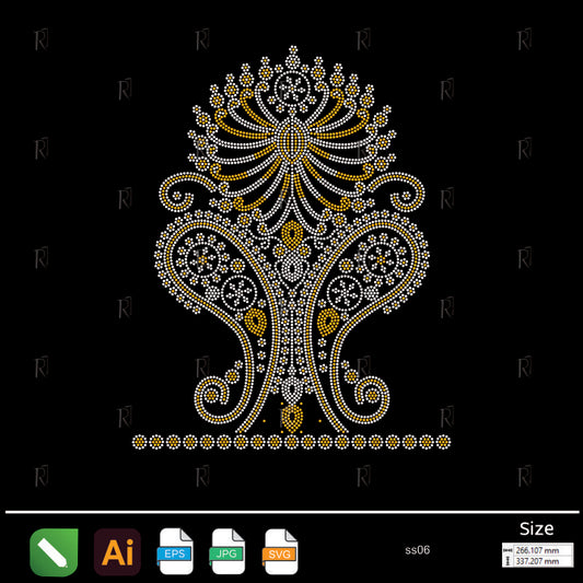 Royal Crown Rhinestone Motif – Premium Rhinestone Design by Rhinestone1