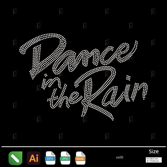Dance in the Rain Rhinestone – Premium Rhinestone Design by Rhinestone1