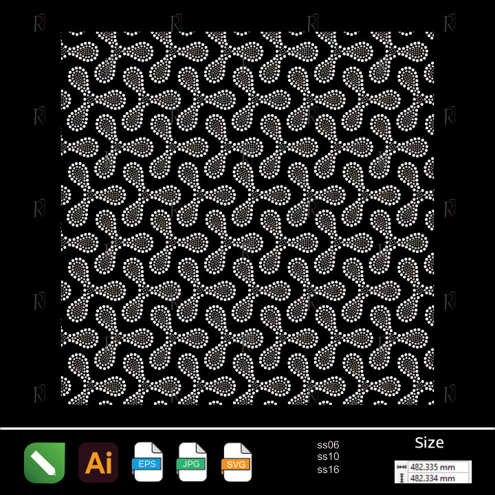 Twisted Clover Rhinestone Pattern – Premium Rhinestone Design by Rhinestone1
