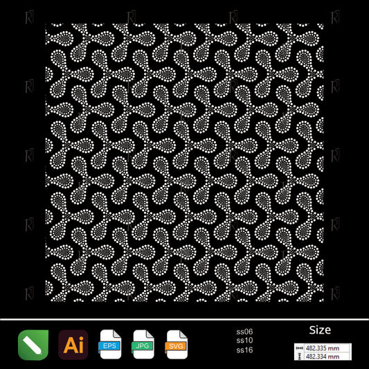 Twisted Clover Rhinestone Pattern – Premium Rhinestone Design by Rhinestone1