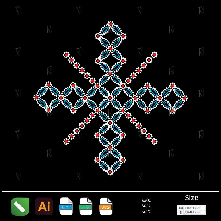 Geometric Lattice Star Rhinestone – Premium Rhinestone Design by Rhinestone1