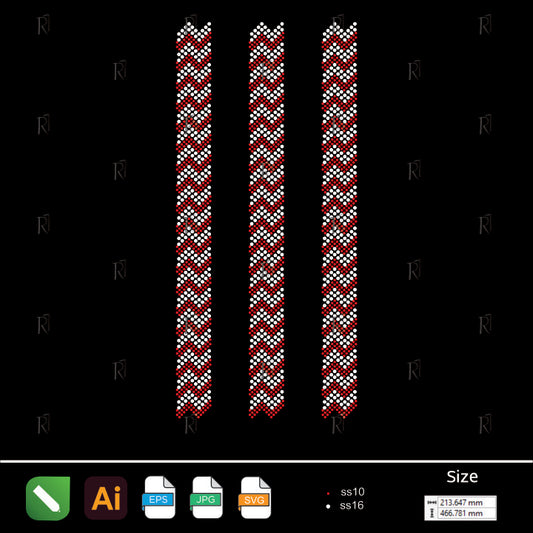 Chevron Stripe Rhinestone Repeat Pattern – Premium Rhinestone Design by Rhinestone1