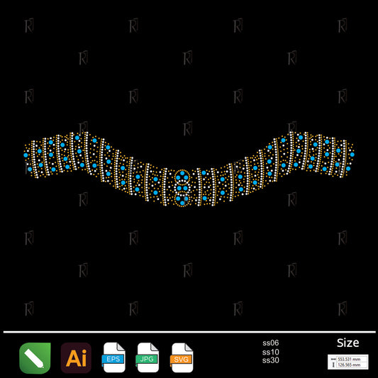 Royal Chain Line Rhinestone – Premium Rhinestone Design by Rhinestone1
