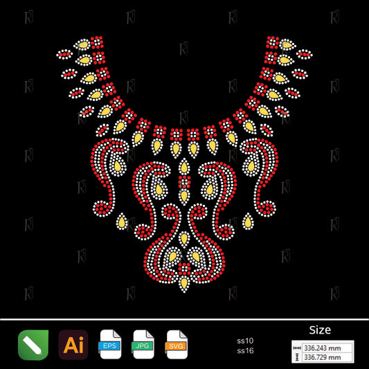 Royal Cascade Elegance – Premium Rhinestone Design by Rhinestone1