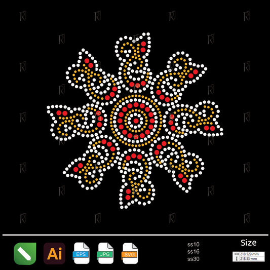 Royal Sunburst Rhinestone1 – Premium Rhinestone Design by Rhinestone1
