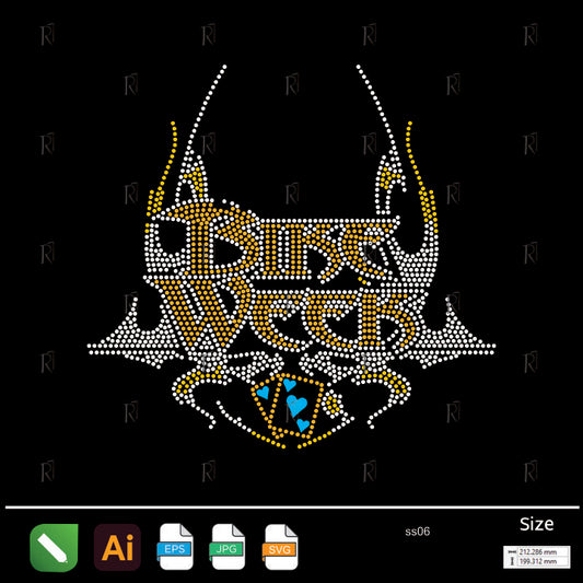 Bike Week Rhinestone – Premium Rhinestone Design by Rhinestone1