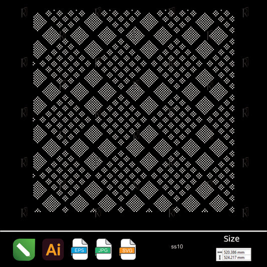 Diamond Grid Rhinestone Pattern – Premium Rhinestone Design by Rhinestone1