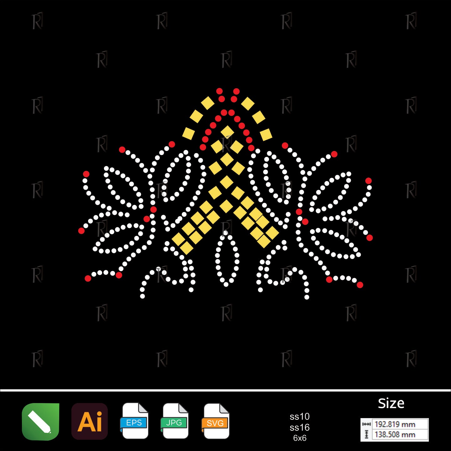 Golden Petal Crown – Premium Rhinestone Design by Rhinestone1