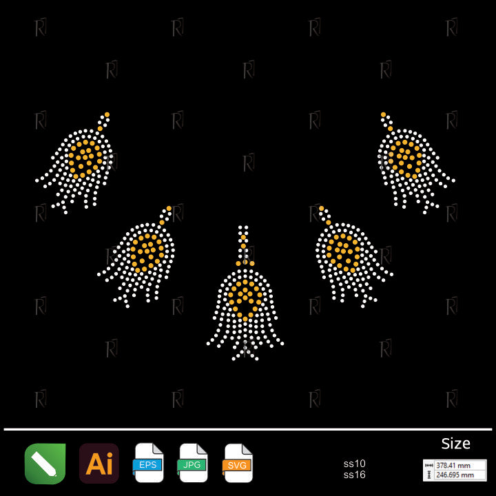 Golden Tassel Drops Collar Rhinestone – Premium Rhinestone Design by Rhinestone1