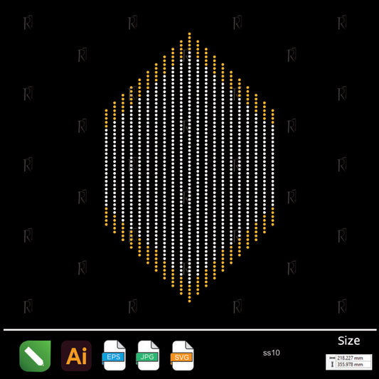 Diamond Stripe Geometric Rhinestone – Premium Rhinestone Design by Rhinestone1