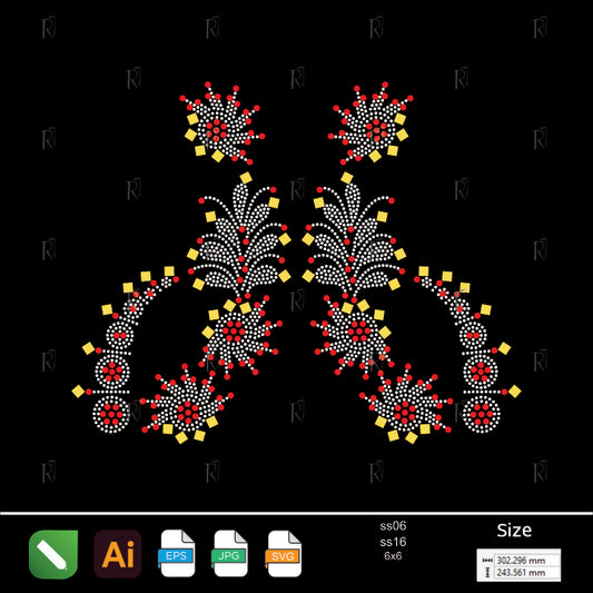 Royal Bloom Elegance1 – Premium Rhinestone Design by Rhinestone1