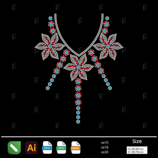 Blooming Cascade Rhinestone Necklace – Premium Rhinestone Design by Rhinestone1