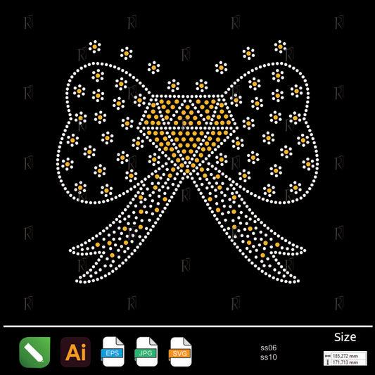 Diamond Bow Rhinestone Design – Premium Rhinestone Design by Rhinestone1
