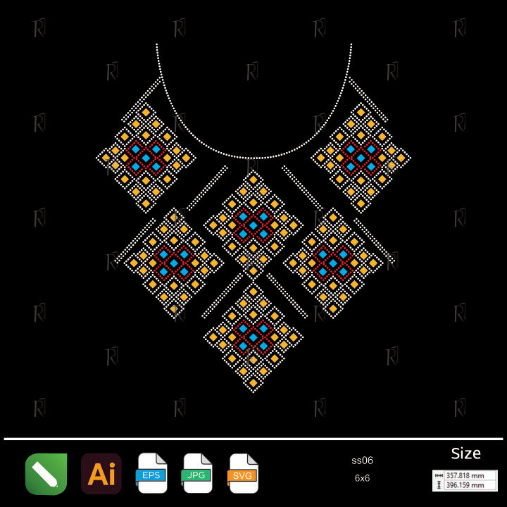 Colorful Diamond Mosaic Rhinestone – Premium Rhinestone Design by Rhinestone1