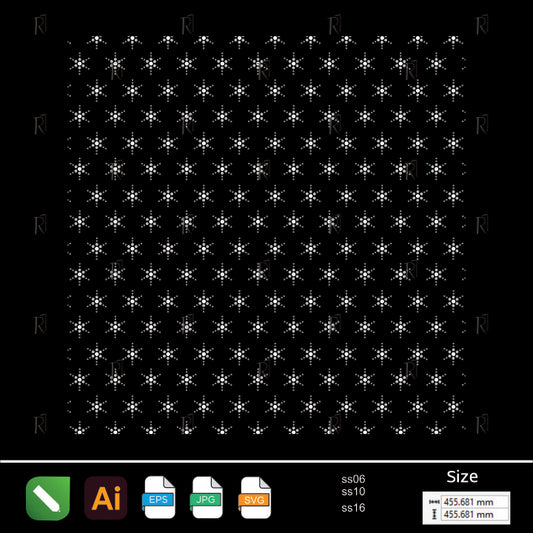 Petite Starburst Rhinestone Pattern – Premium Rhinestone Design by Rhinestone1